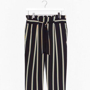 New Nasty Gal Black Belted Multi Stripe Pants